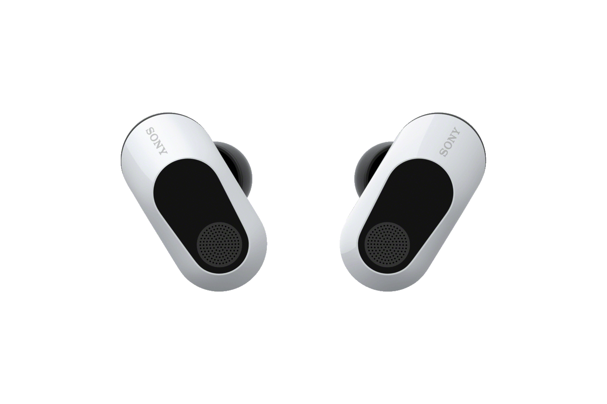 An image of Sony’s Inzone Buds earbuds in white.