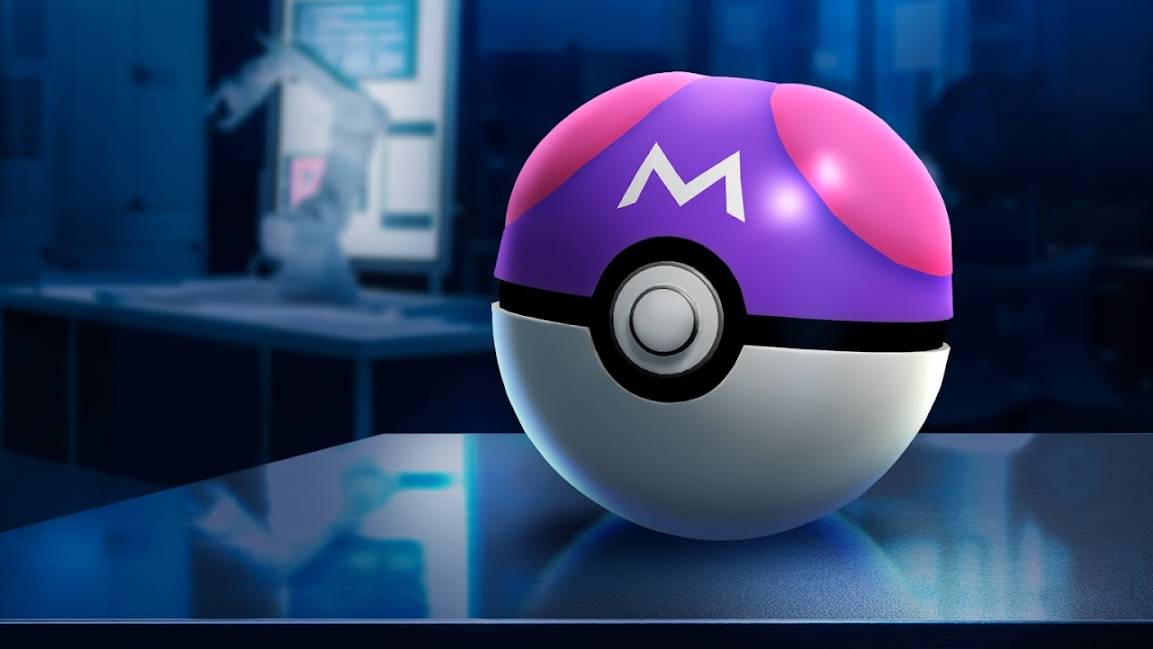 The Master Ball on a table
